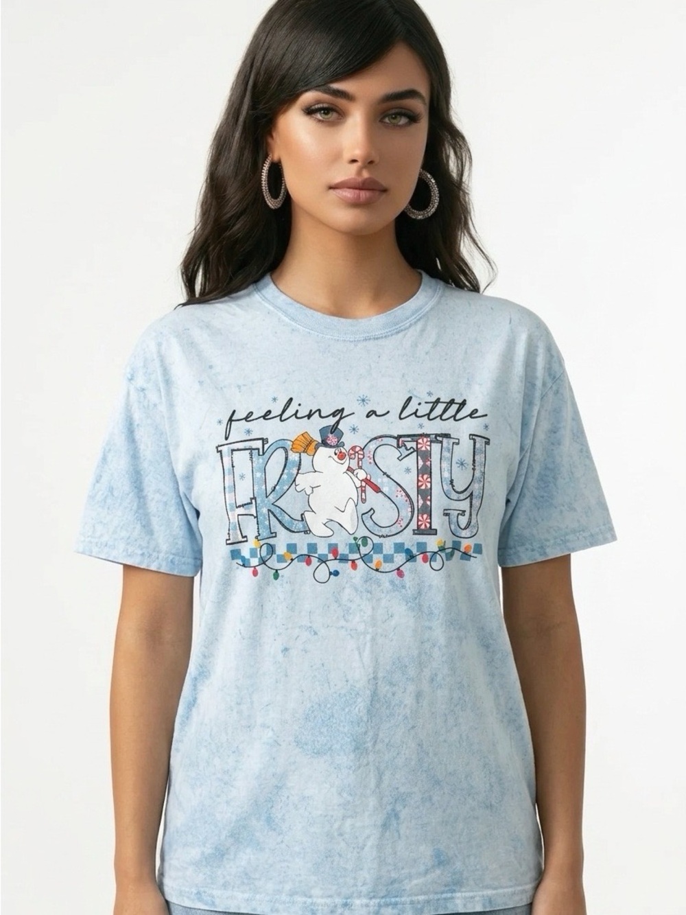 Comfort Colors Light Blue 'Frosty' Graphic Short Sleeve Tee
